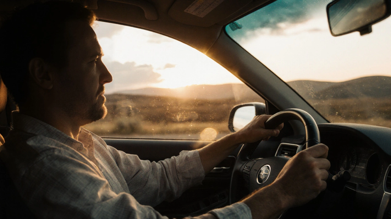 Driver enjoying a smooth, comfortable ride on a highway.