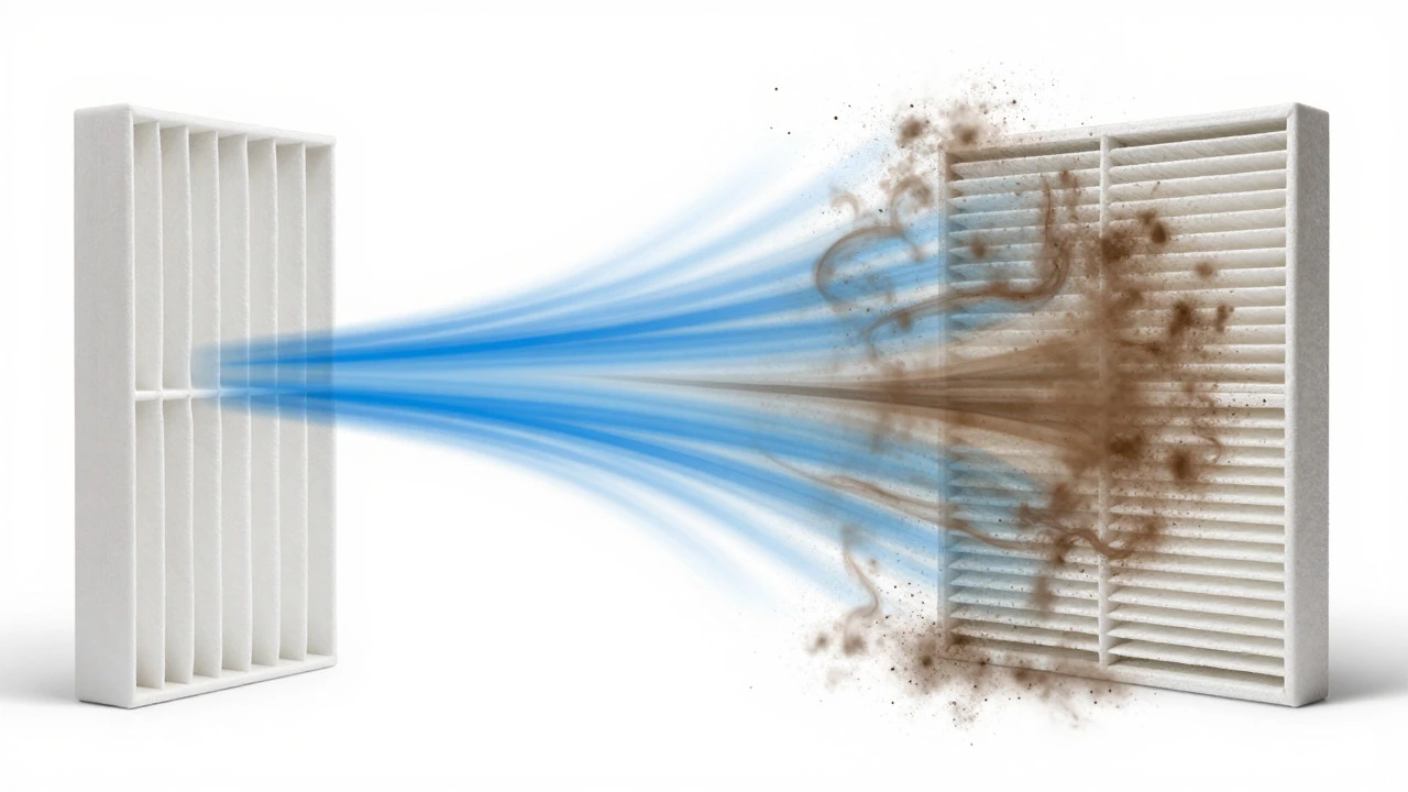 Comparison of efficient vs inefficient air filtration